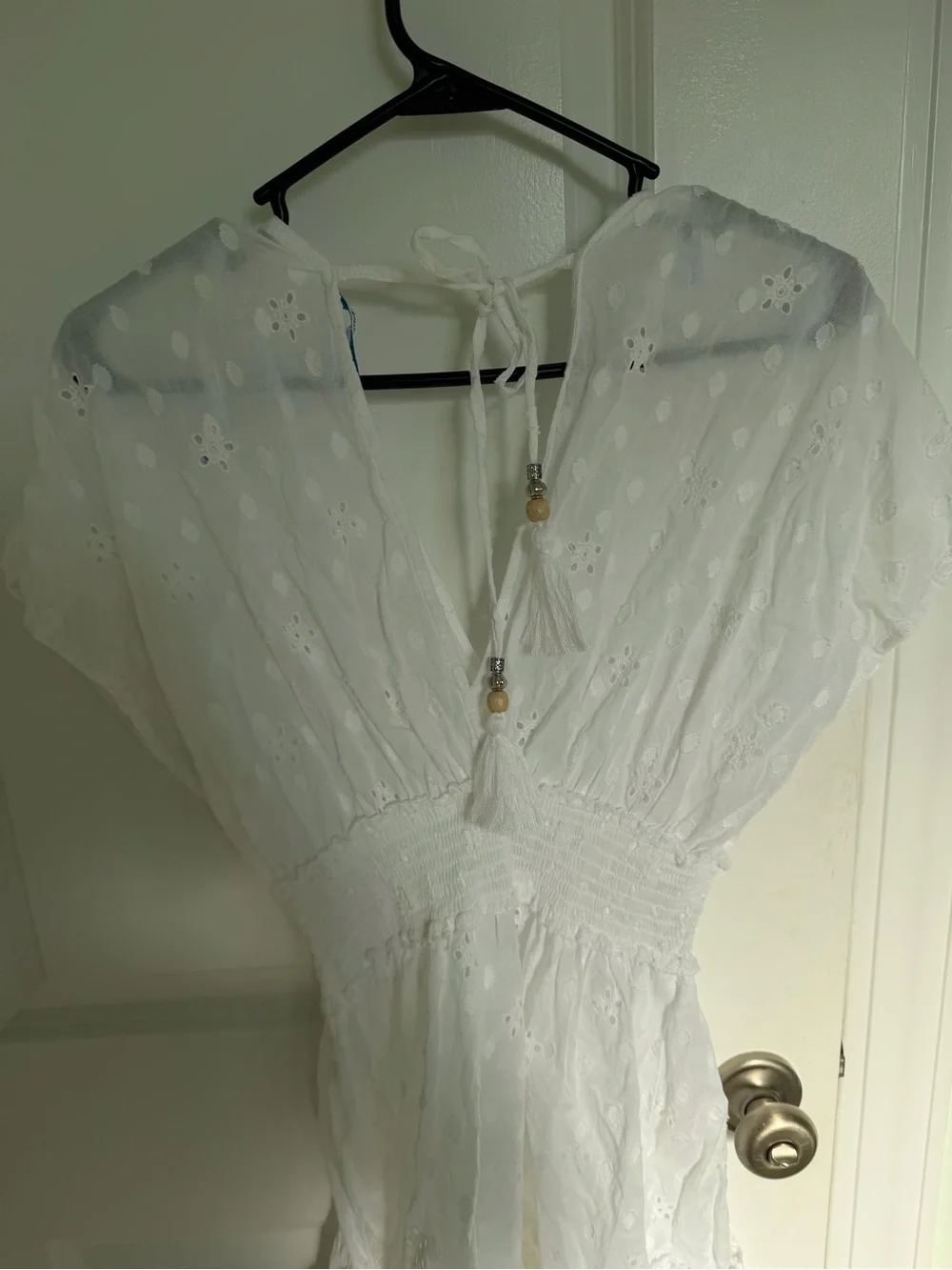 White V Summer Dress beach cover up